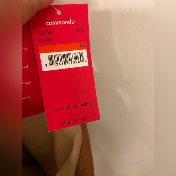 NWT Commando Faux Leather Legging in Cocoa Size XS - Picture 5 of 6